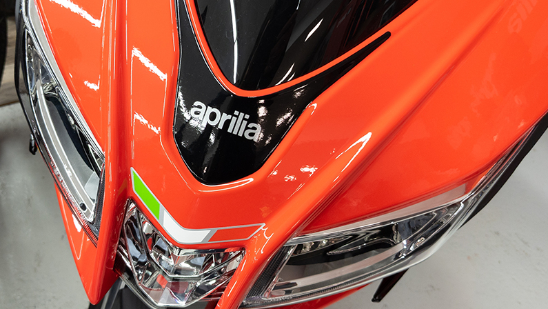 Aprilia racing logo text and brand sign front detail motorcycle powerful rider sport bike moto